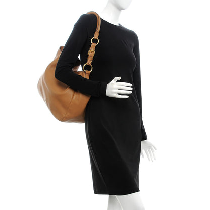 Prada Vitello Daino Side Pocket Hobo Naturale 2 of 11
