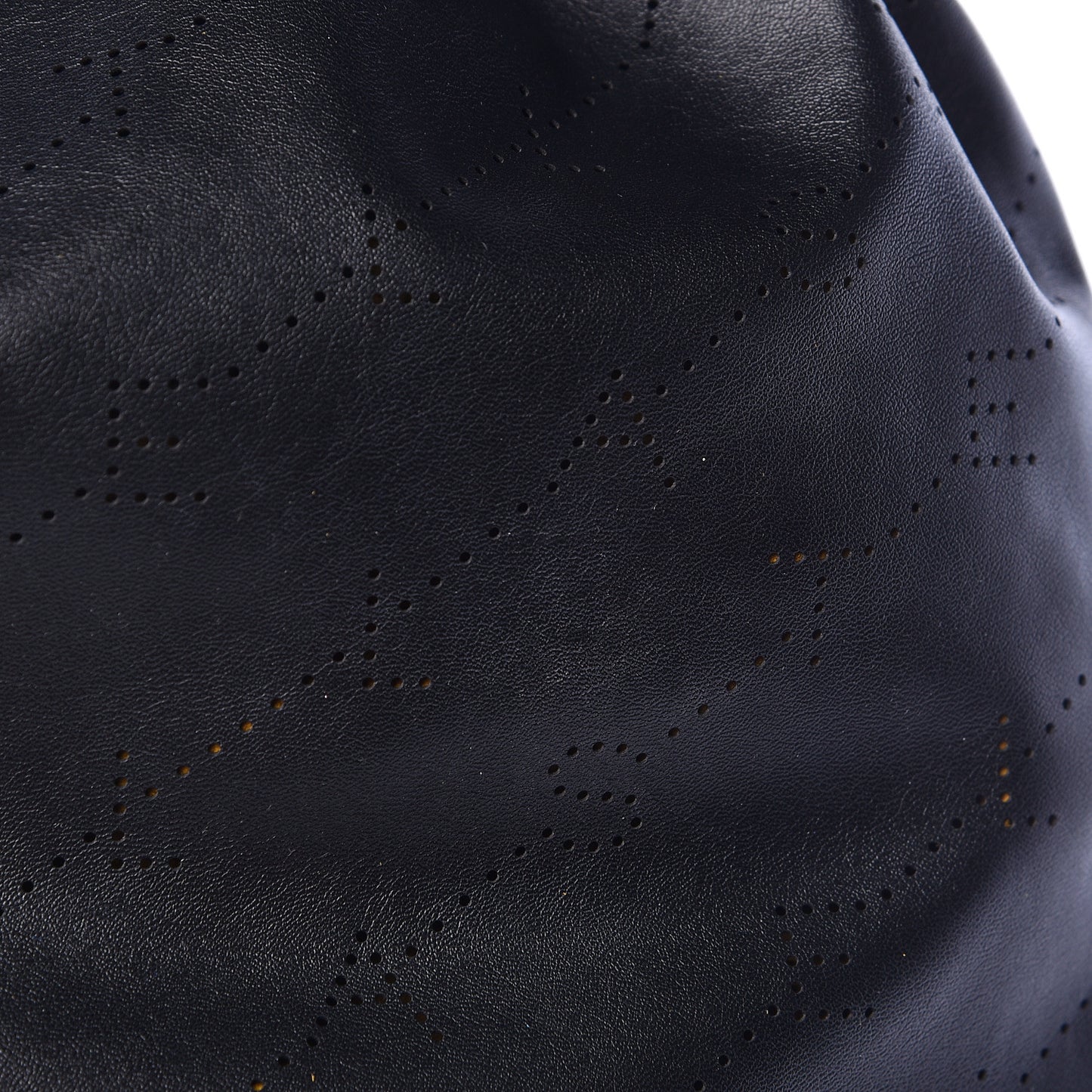 Eco Alter Nappa Perforated Logo Drawstring Backpack Black