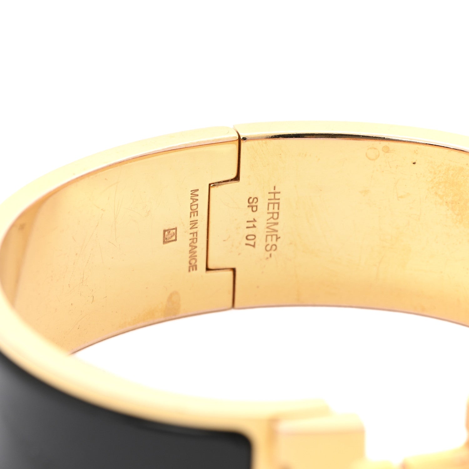 Hermes Enamel Clic Clac H Bracelet Wide GM Black 4 of 5