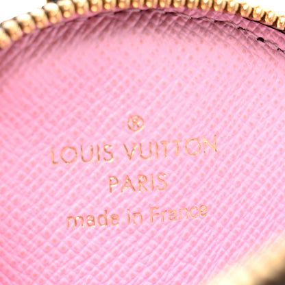 Louis Vuitton Monogram 2021 Christmas Animation Japanese Garden Round Coin Purse Wisteria Pink 4 of 4