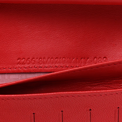 Fendi Nappa Logo Embossed Long Wallet on Chain Rosso 6 of 11