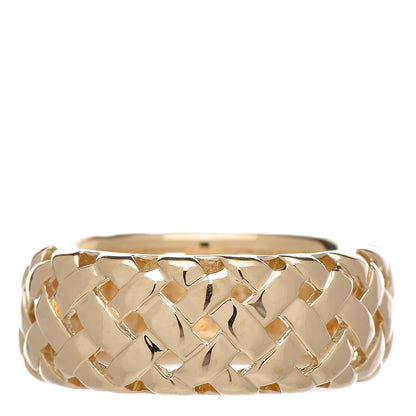 Tiffany 18K Yellow Gold Vannerie Dome Ring 54 6.75 1 of 4