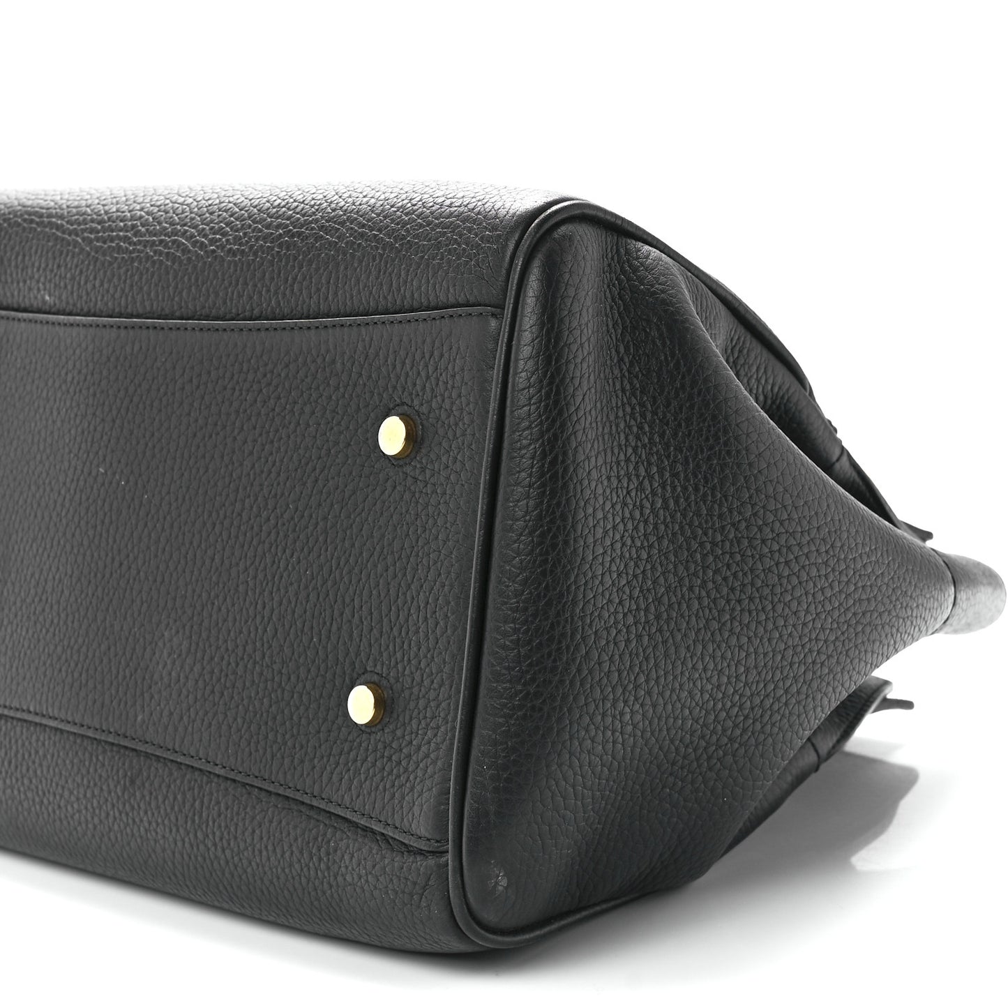 Heavy Grain Belted Bayswater Tote Black