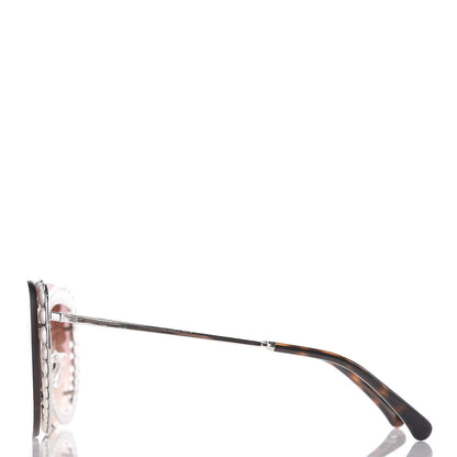 Chanel Acetate Metal Pearl Butterfly Sunglasses 4236-H Brown 2 of 6