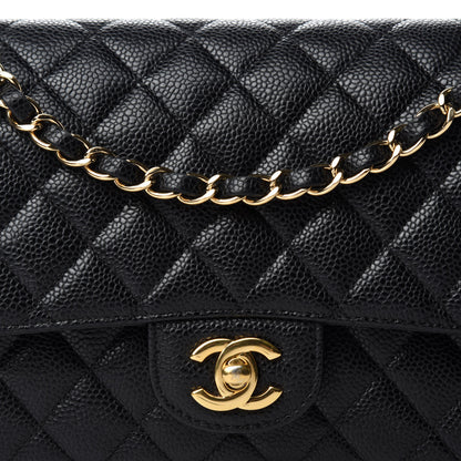 Chanel Caviar Quilted Medium Double Flap Black 13 of 14