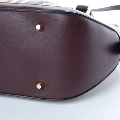 Burberry Horseferry Check Small Orchard Bowling Bag Honey Deep Claret 6 of 13