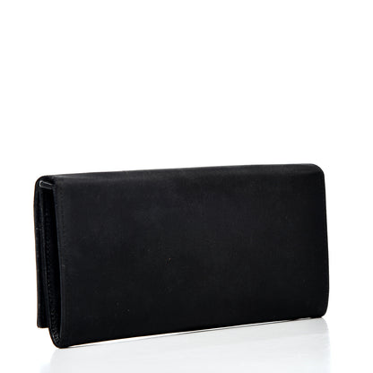 Prada Tessuto Nylon Continental Flap Wallet Black 2 of 12