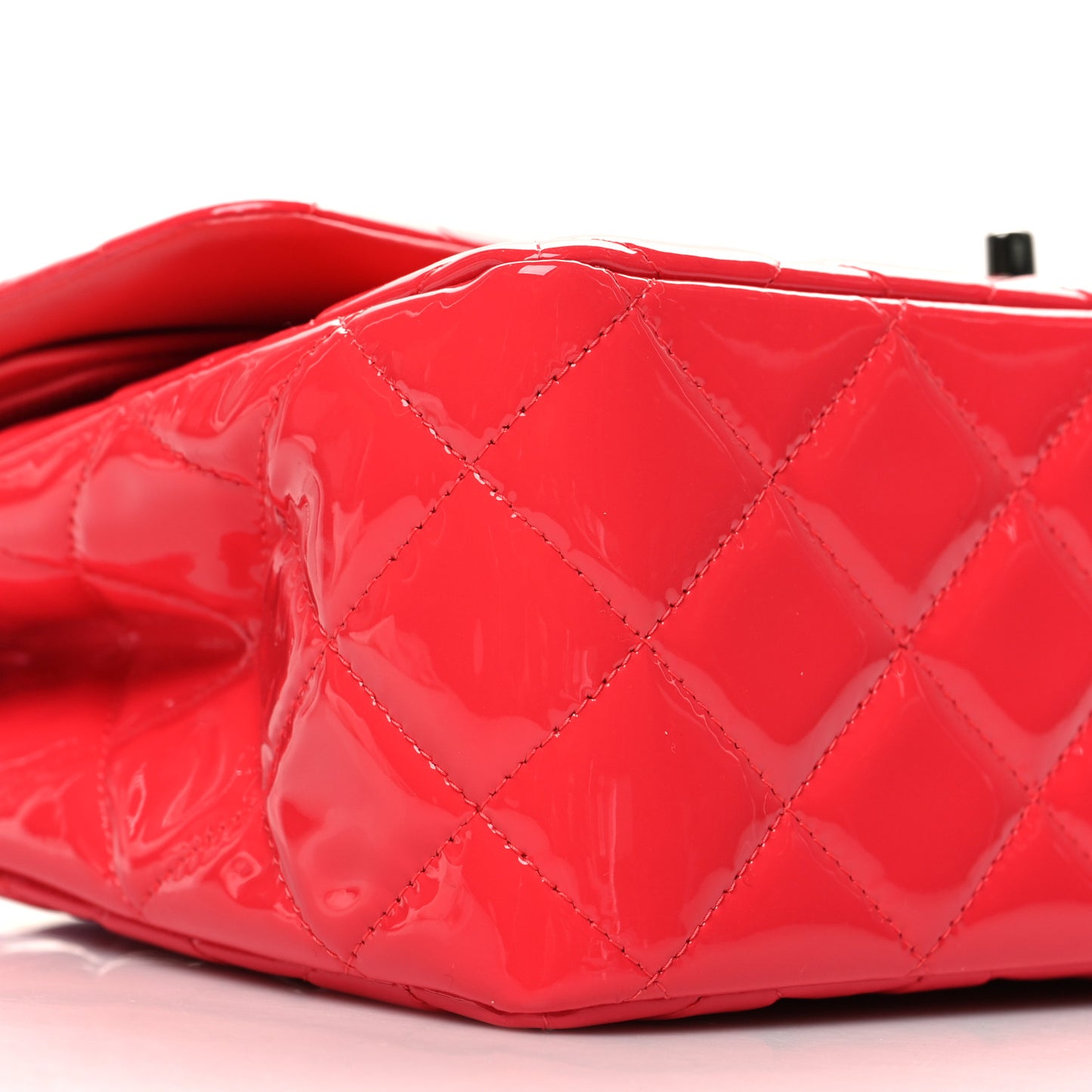 Patent Quilted Jumbo Double Flap Pink