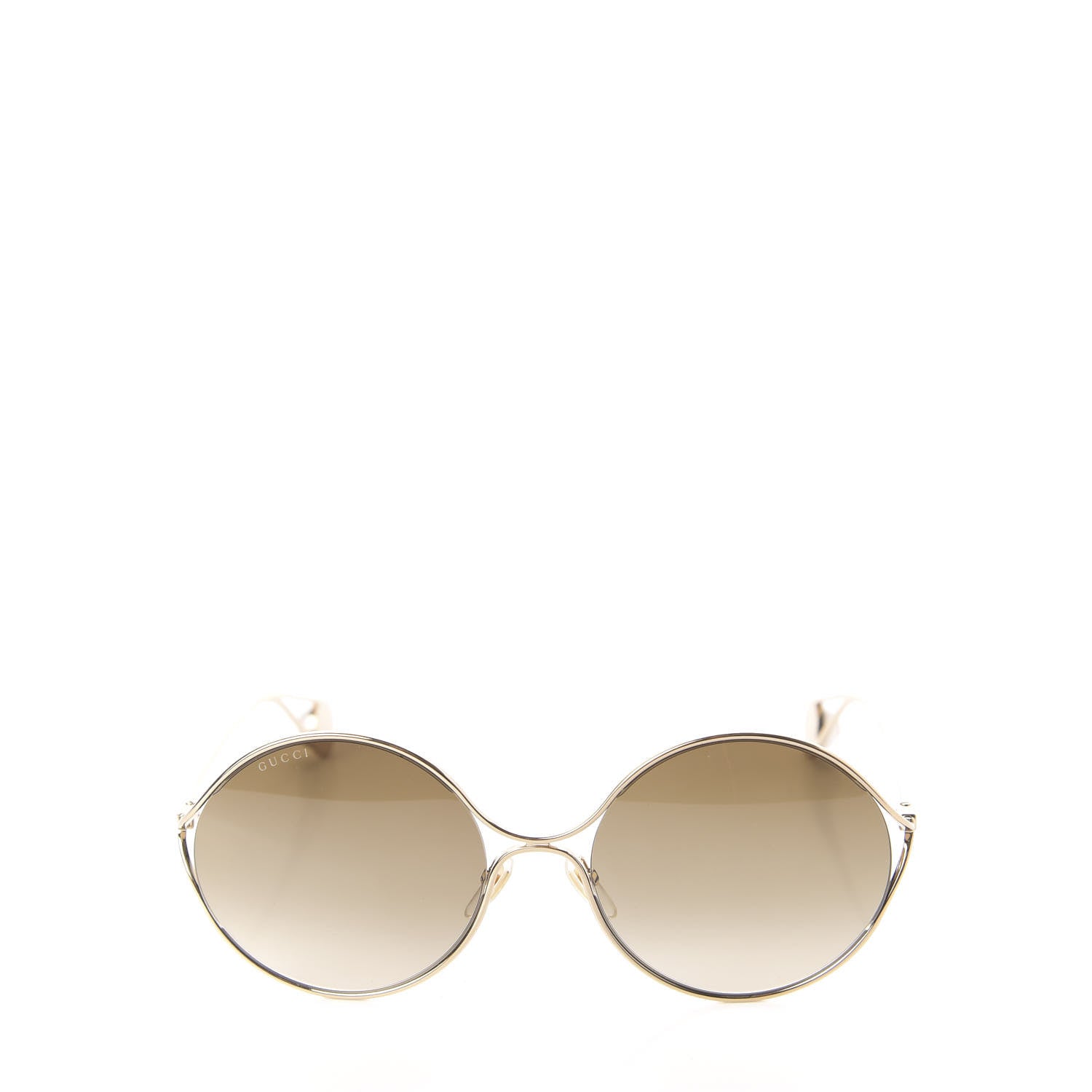 Gucci Round Pearl Tip Sunglasses GG0253S Gold 2 of 8