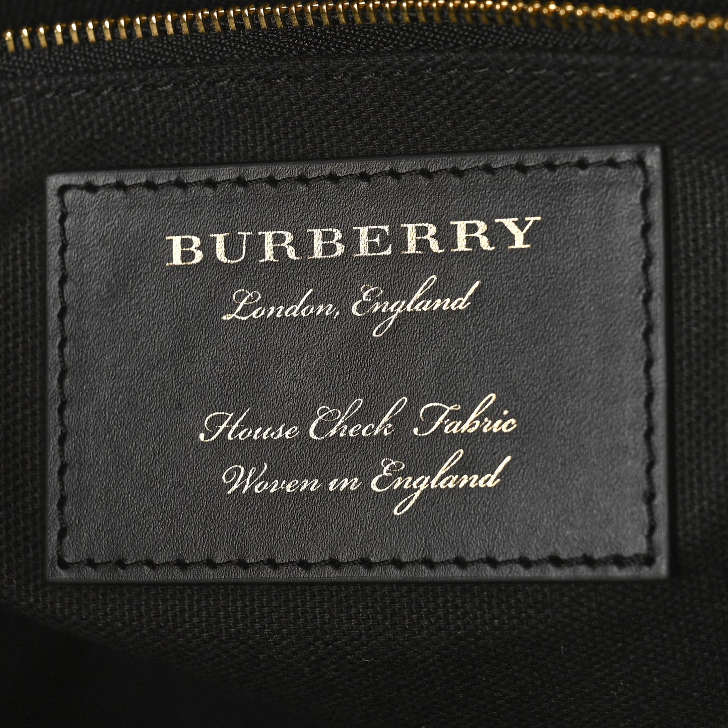 Grainy Calfskin House Check Small Canterbury Black