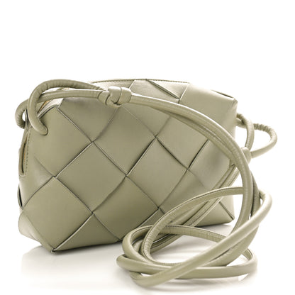 Bottega Veneta Lambskin Maxi Intreccio Small Cassette Camera Bag Travertine 3 of 10