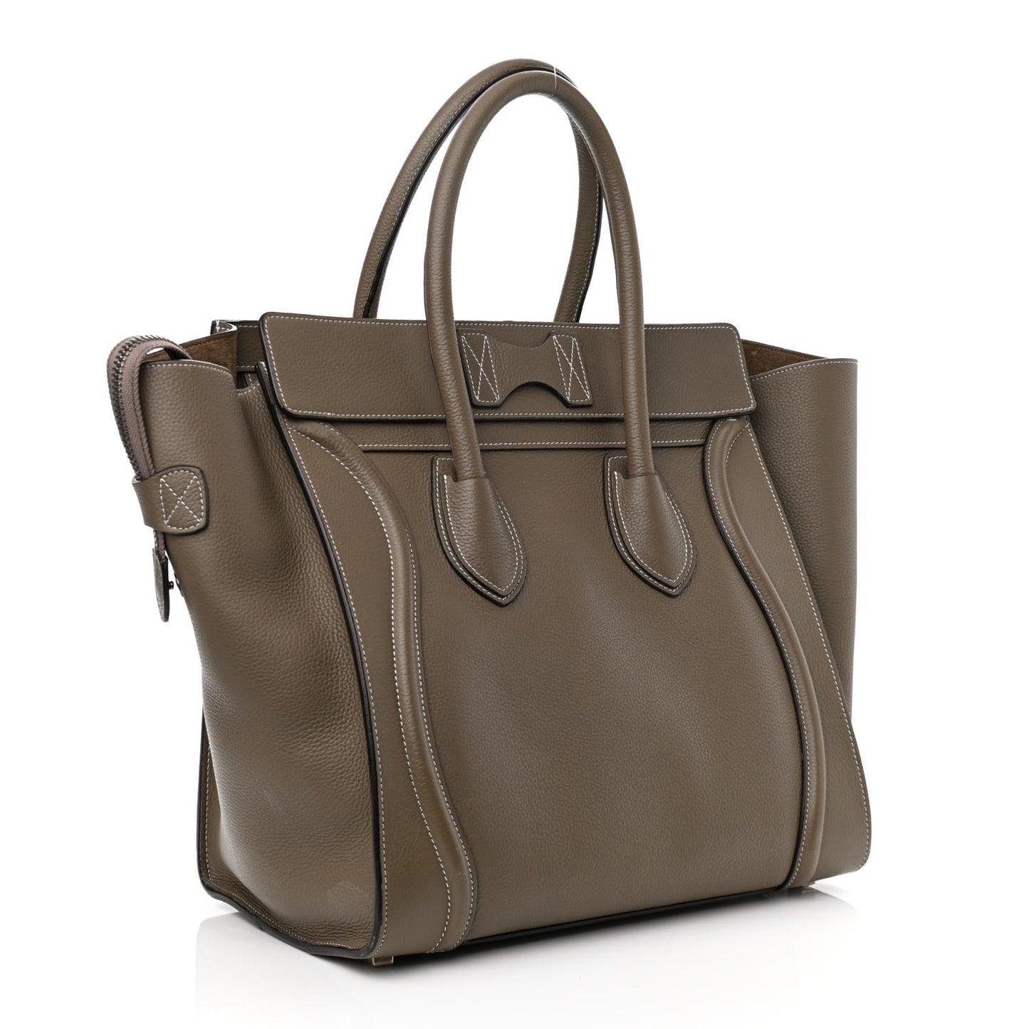 Drummed Calfskin Mini Luggage Souris
