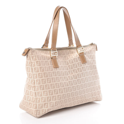 Fendi Zucchino Vitello Roll Tote Beige Tortora 4 of 11