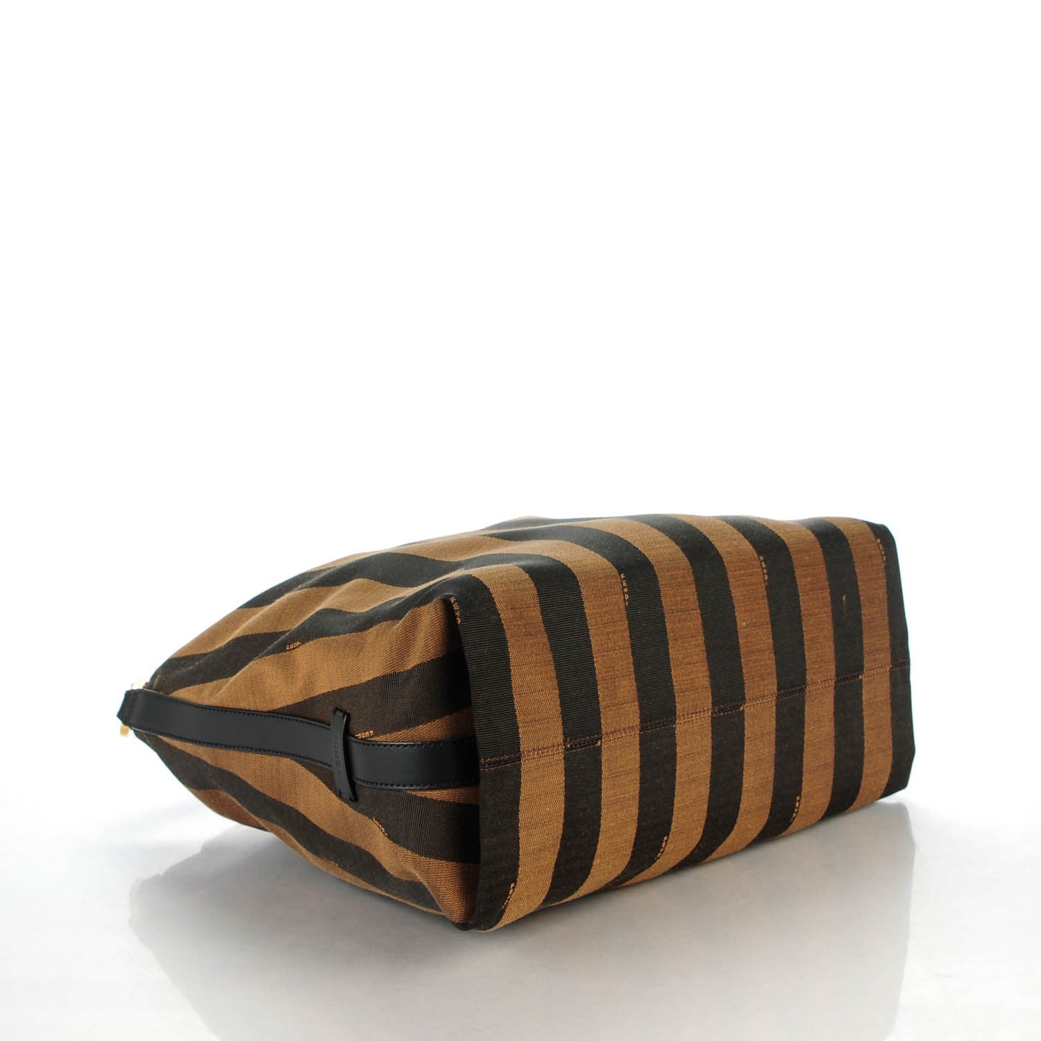 Fendi Pequin Cuoio Vegetale Large Hobo Tobacco Rosso Black 4 of 8