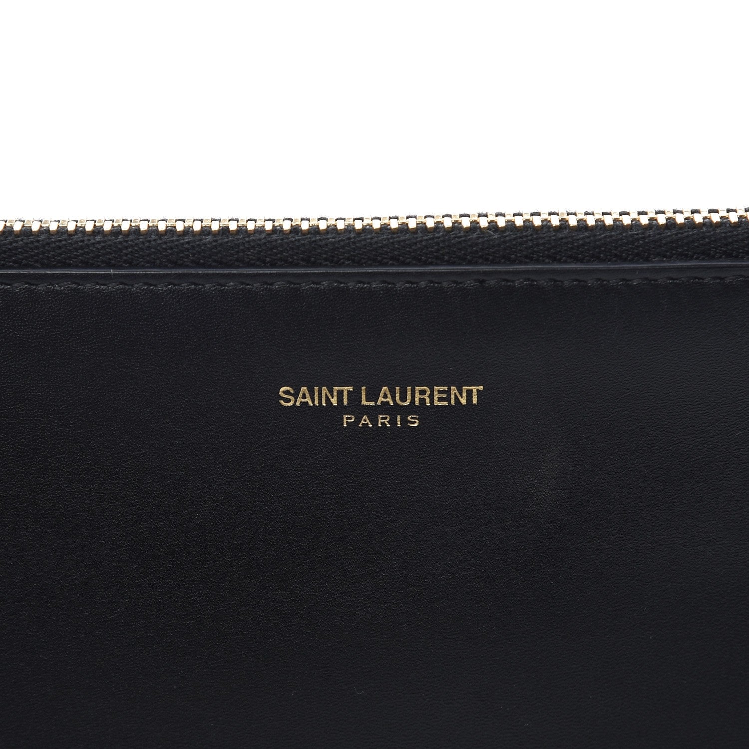 Saint Laurent Calfskin Zipped Clutch Black 8 of 18