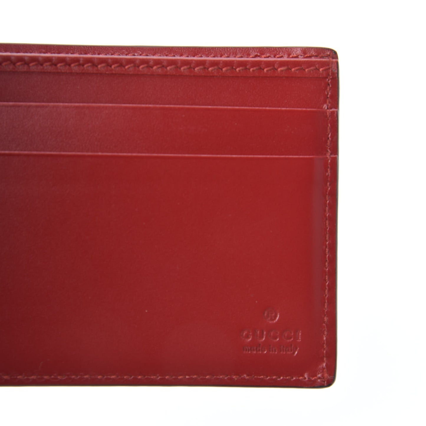 Guccissima Signature Bi-Fold Wallet Red