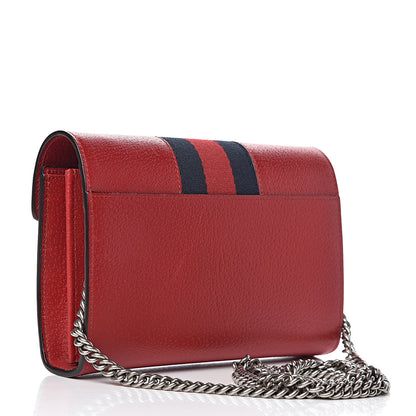 Gucci Calfskin Web Mini Dionysus Chain Wallet Hibiscus Red 3 of 15