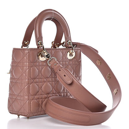 Christian Dior Lambskin Cannage Small Lucky Badges My Lady Dior Petale Brique 3 of 11