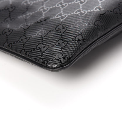 Gucci Imprime Monogram Medium Flat Messenger Bag Black 11 of 12