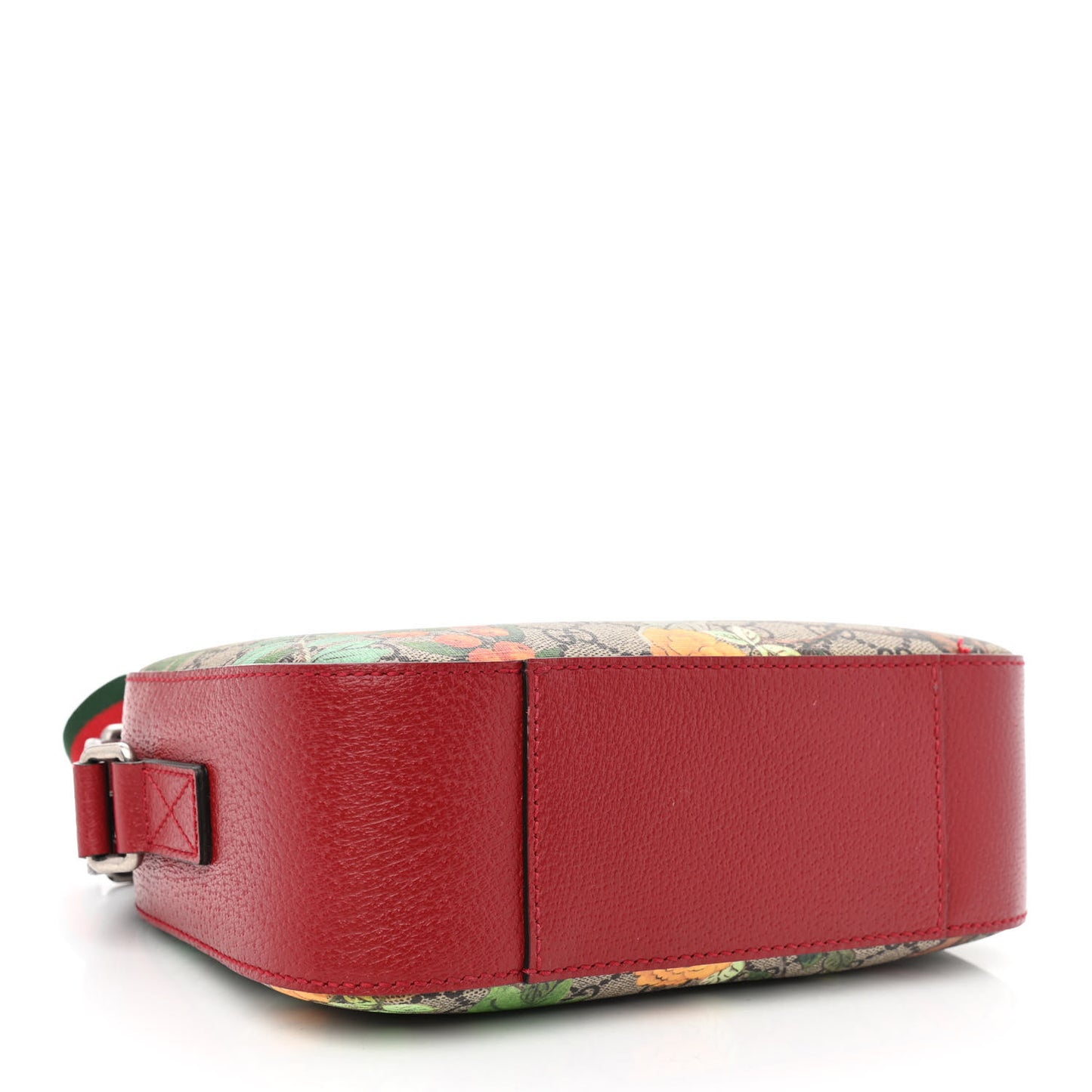 GG Supreme Monogram Tian Web Camera Bag Beige Multicolor Red