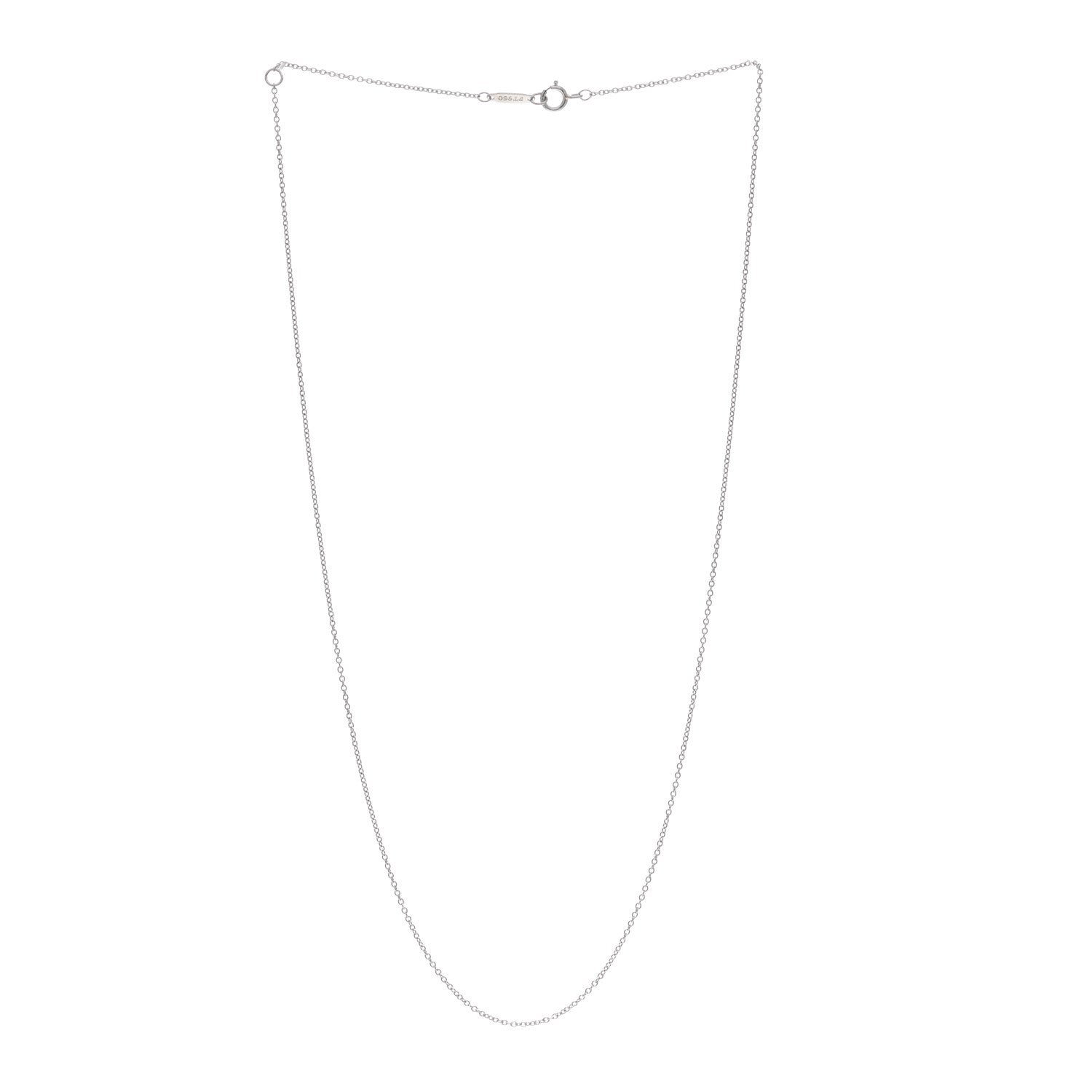 Tiffany Platinum Chain Necklace 18" 3 of 6