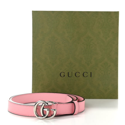 Gucci Moon Calfskin Palladium Double G 20mm Belt 75 30 Wild Rose 7 of 7