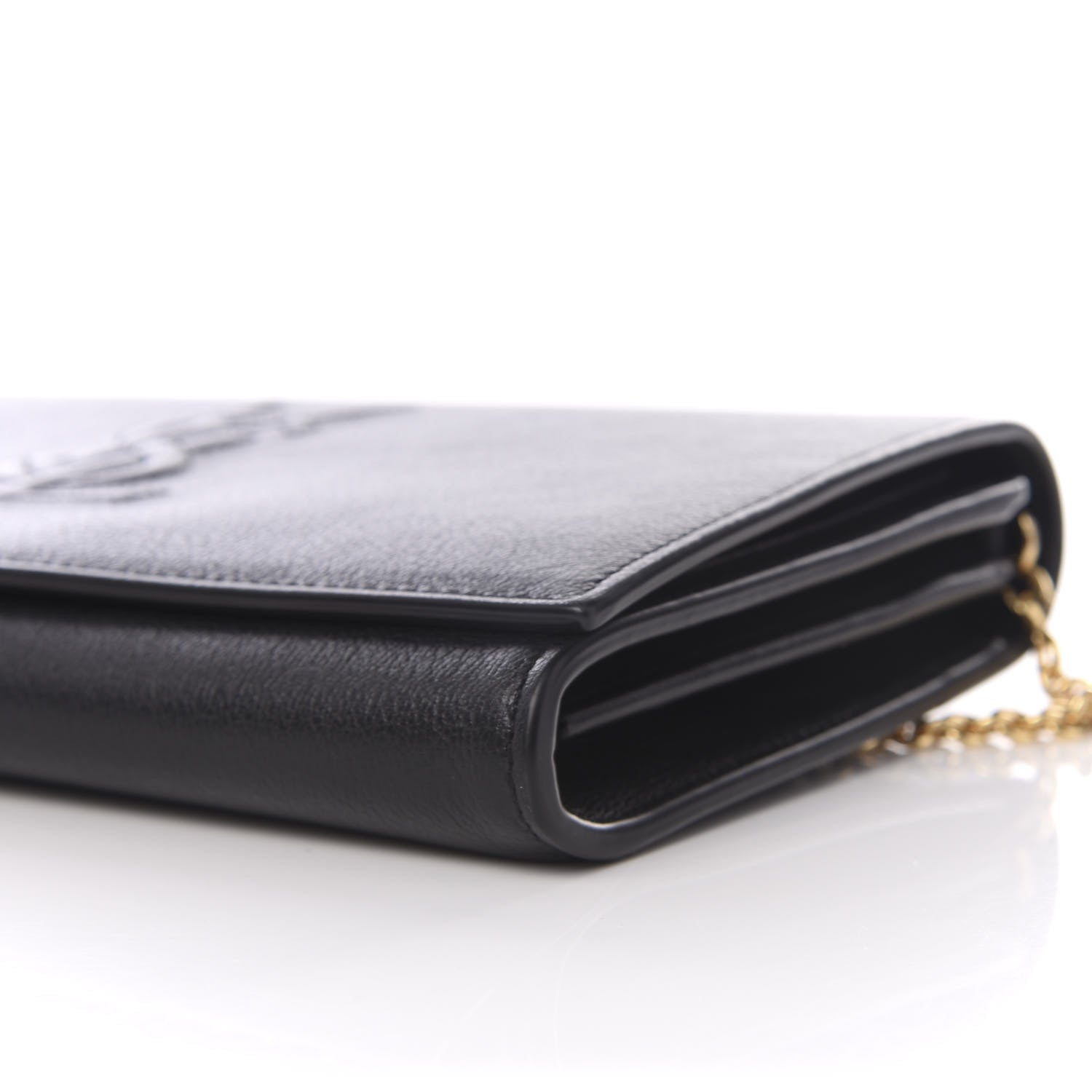 Saint Laurent Calfskin Monogram Belle de Jour Chain Clutch Black 7 of 8