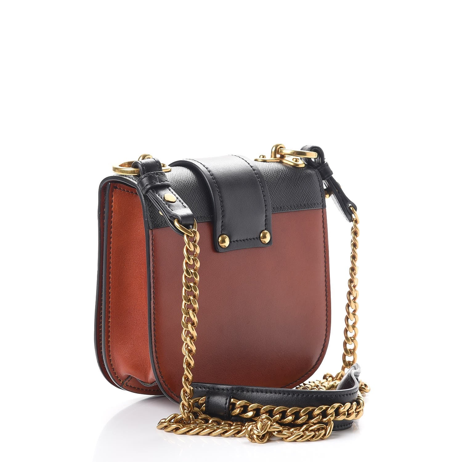 Prada City Calf Saffiano Pionniere Bag Cotto Black 3 of 11