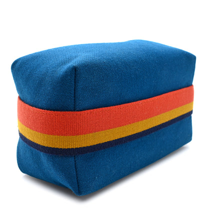Hermes Wool Rocabar Small Bride-A-Brac Pouch Bleu Paon 4 of 7