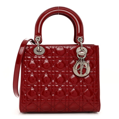 Christian Dior Patent Cannage Medium Lady Dior Red 1 of 10