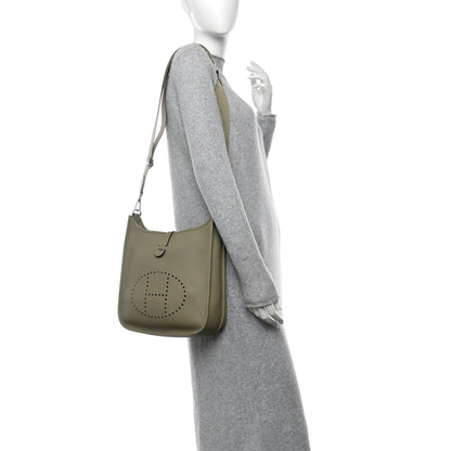 Hermes Taurillon Clemence EVELYNE III PM Sauge 2 of 11