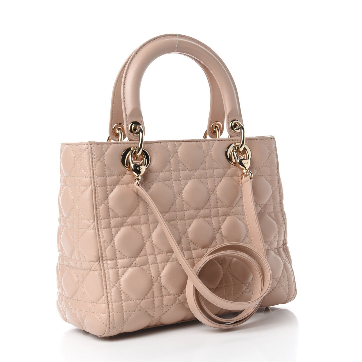 Lambskin Cannage Medium Lady Dior Light Pink