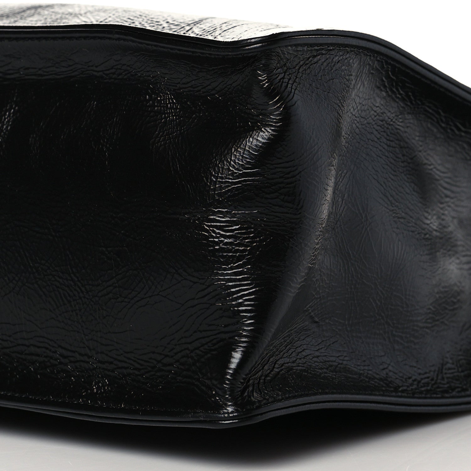 Chanel Shiny Aged Calfskin Shopping Bag Black 10 of 10