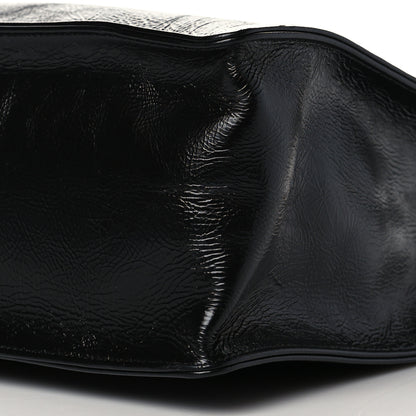 Chanel Shiny Aged Calfskin Shopping Bag Black 10 of 10