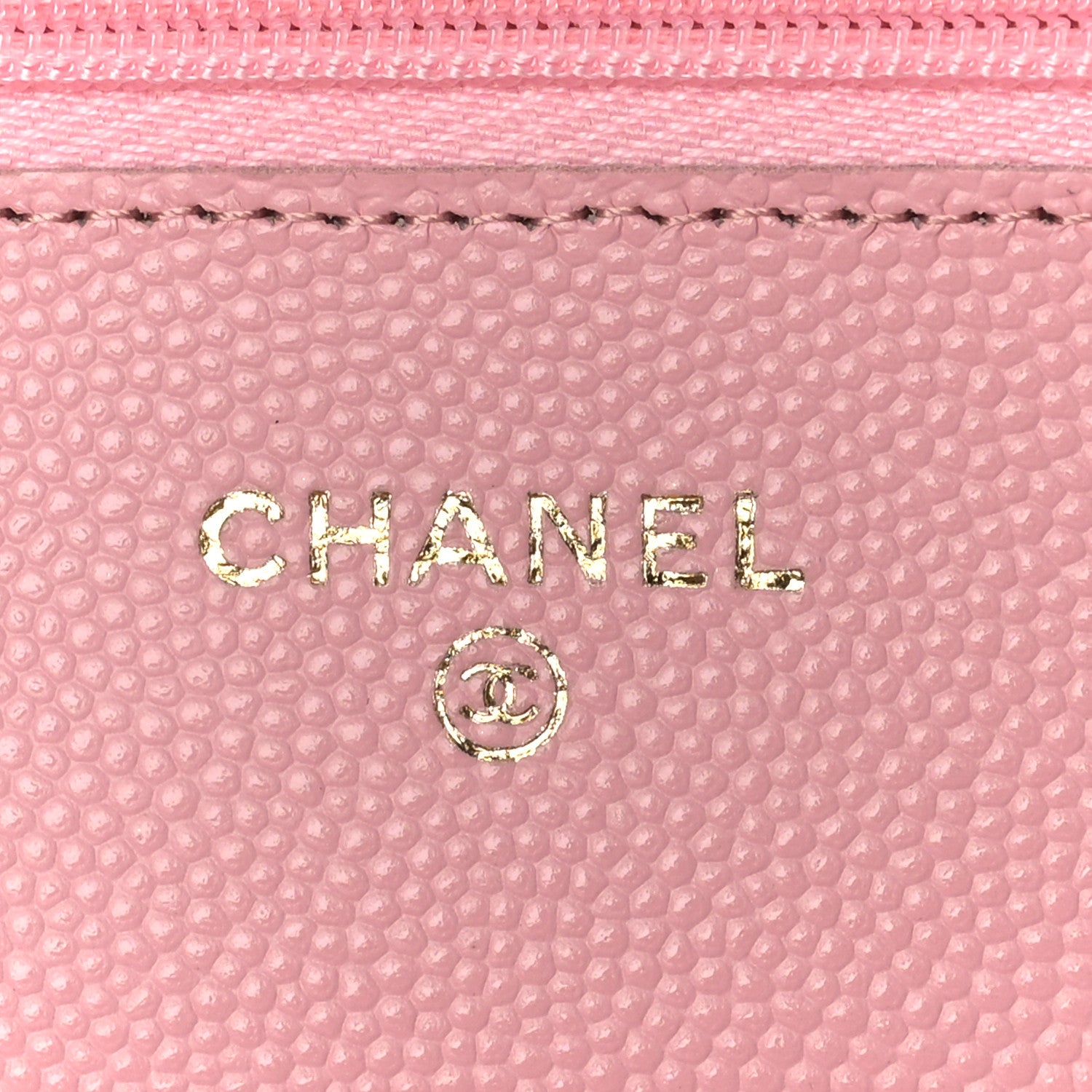 Chanel Caviar Quilted Wallet on Chain WOC Light Pink 5 of 9