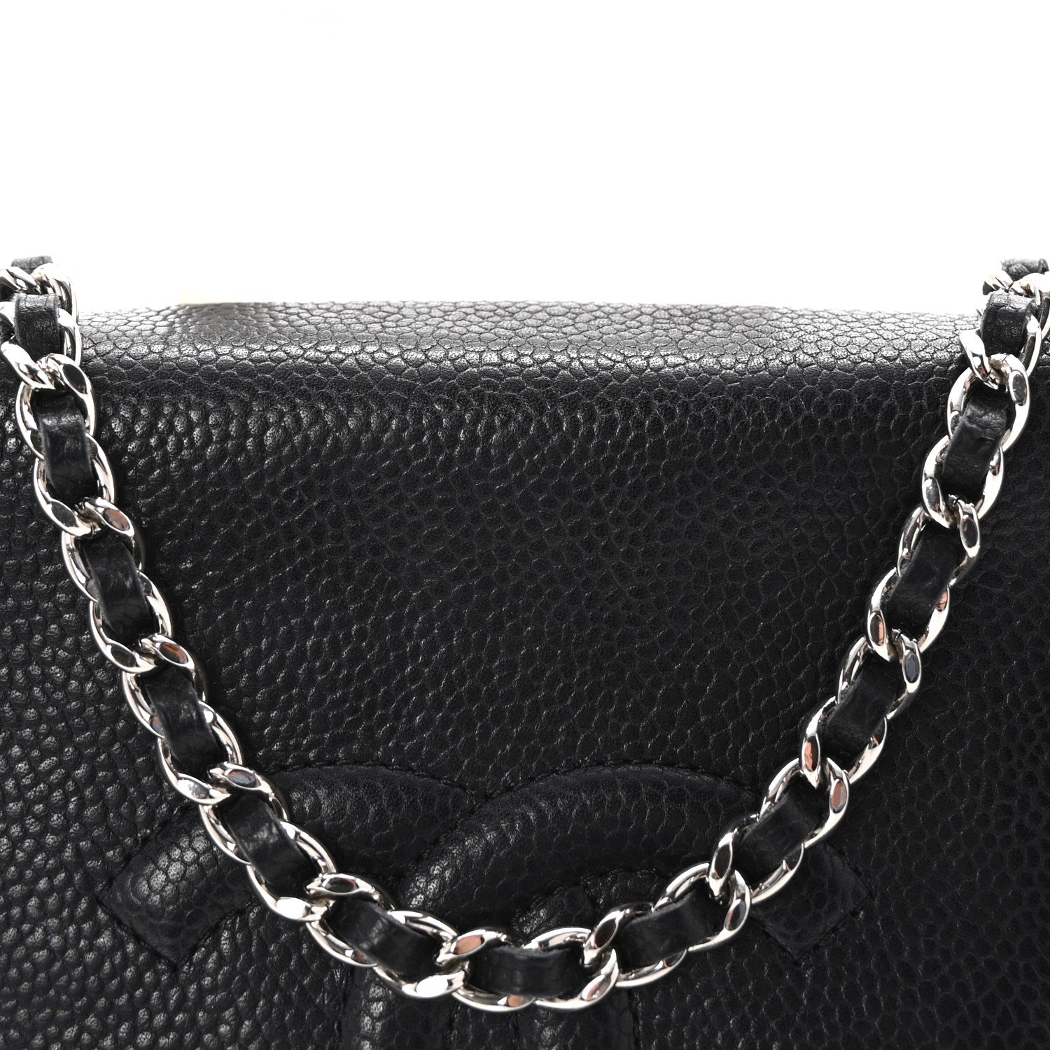 Chanel Caviar Half Moon Wallet On Chain WOC Black 8 of 11