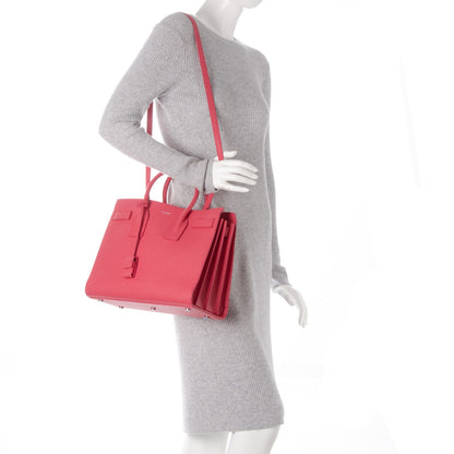 Saint Laurent Grained Calfskin Small Sac De Jour Rose Clair 2 of 9