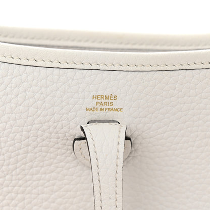 Hermes Taurillon Clemence Amazone Evelyne TPM New White 6 of 11