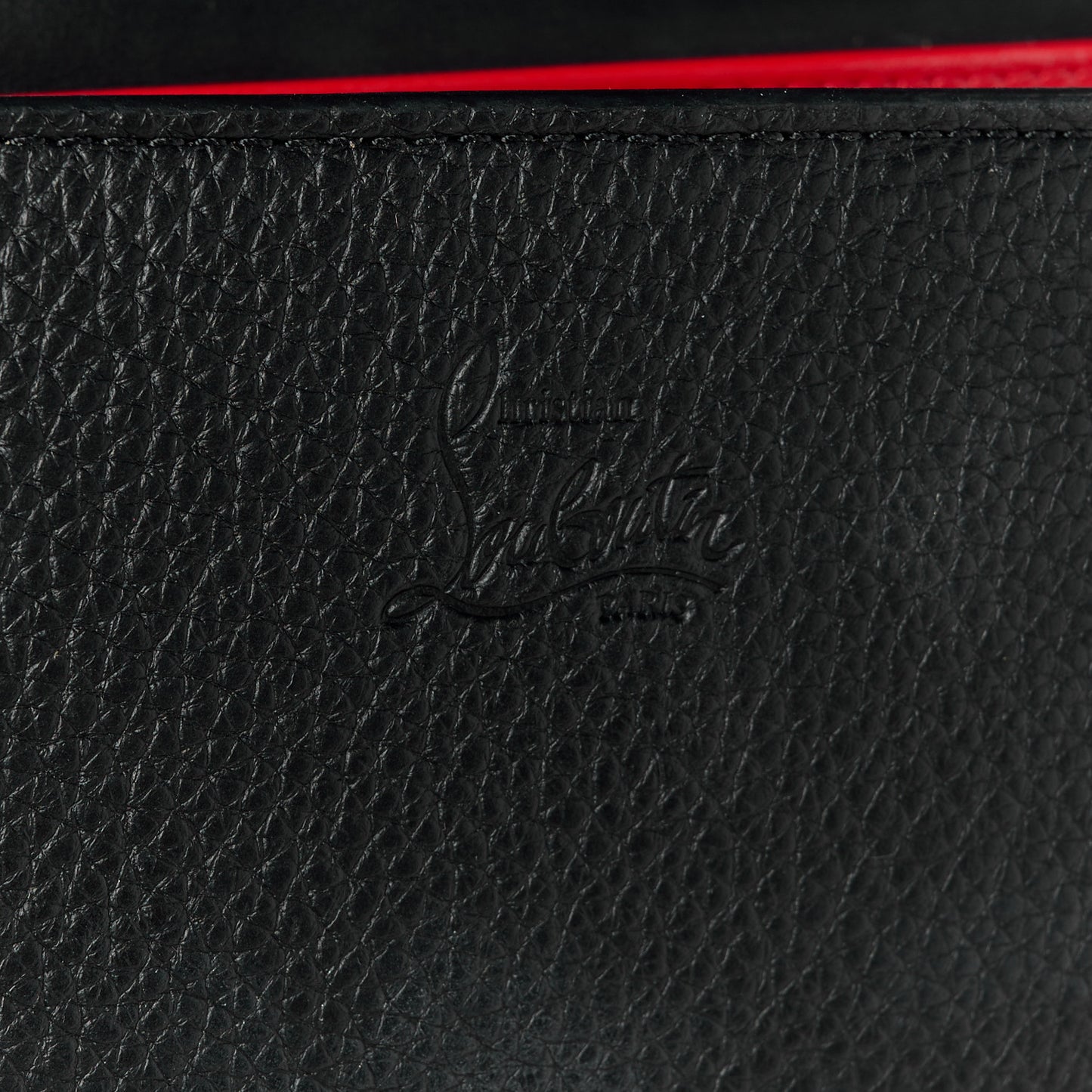 Calfskin Spikes Loubinthesky Paloma Wallet On Chain Black