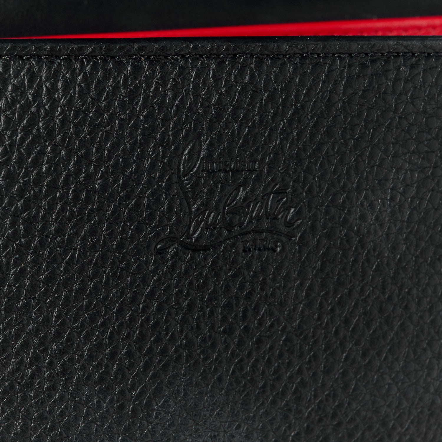 Christian Louboutin Calfskin Spikes Loubinthesky Paloma Wallet On Chain Black 7 of 12