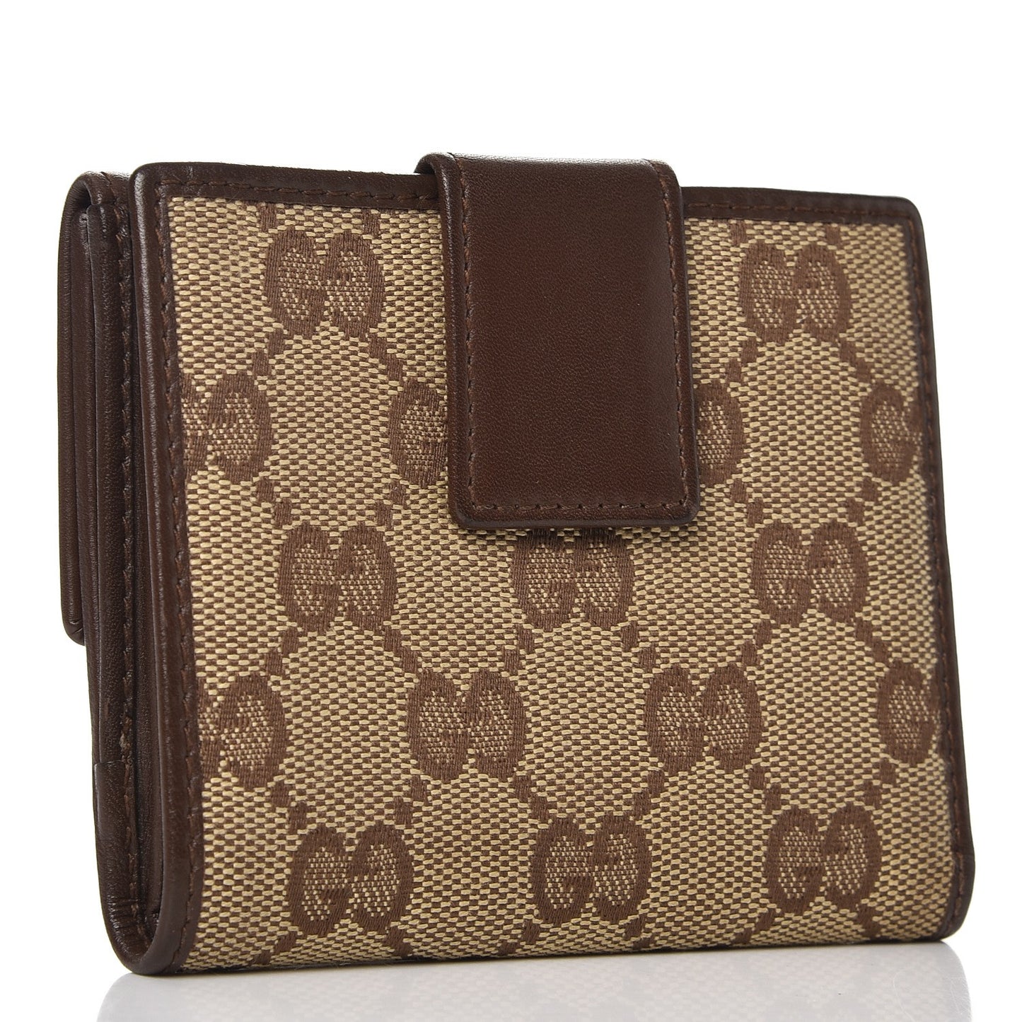 Monogram Compact Wallet Brown