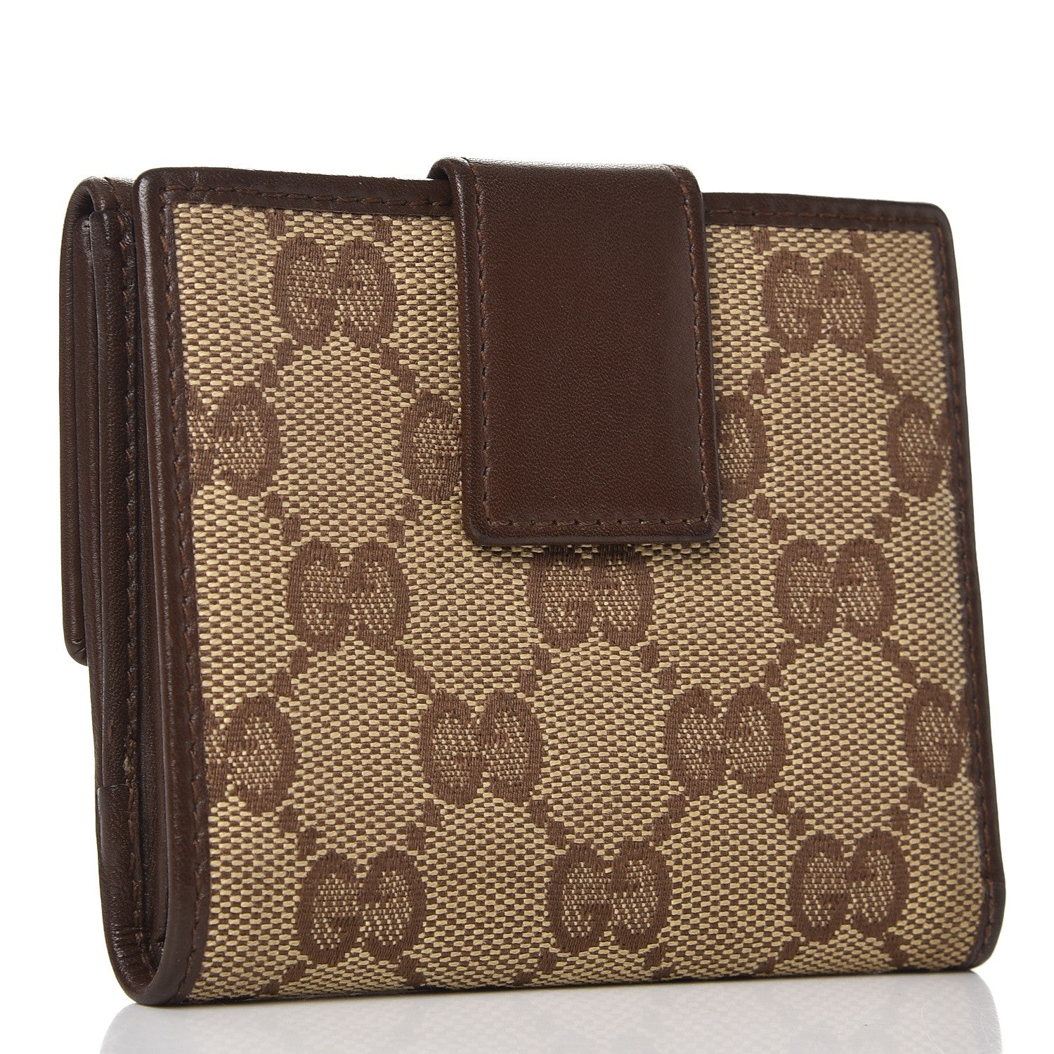 Gucci Monogram Compact Wallet Brown 3 of 7