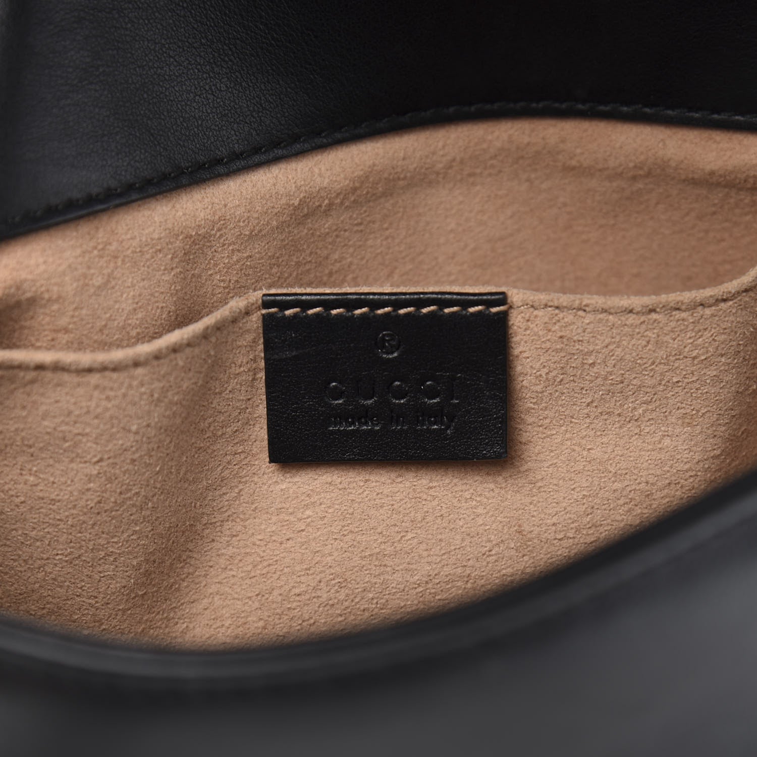 Gucci Calfskin Matelasse Mini GG Marmont Shoulder Bag Black 6 of 15