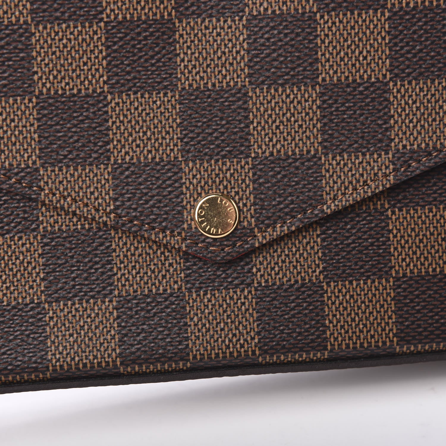 Louis Vuitton Damier Ebene Pochette Felicie Chain Wallet 11 of 12