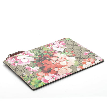 Gucci GG Supreme Monogram Blooms Small Zip Pouch Beige Multicolor Dry Rose 4 of 6