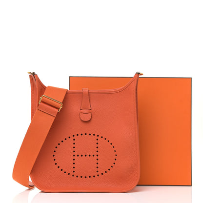 Hermes Taurillon Clemence Evelyne III PM Feu 11 of 11