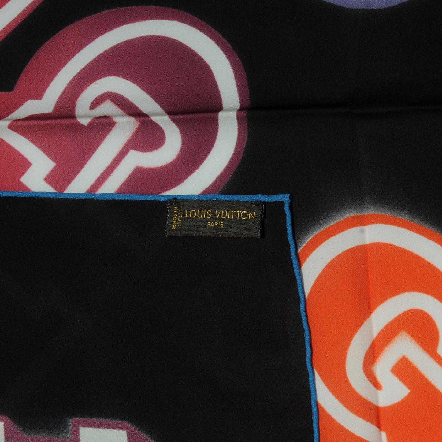 Silk Neon Great Adventures Giant Square Scarf Black