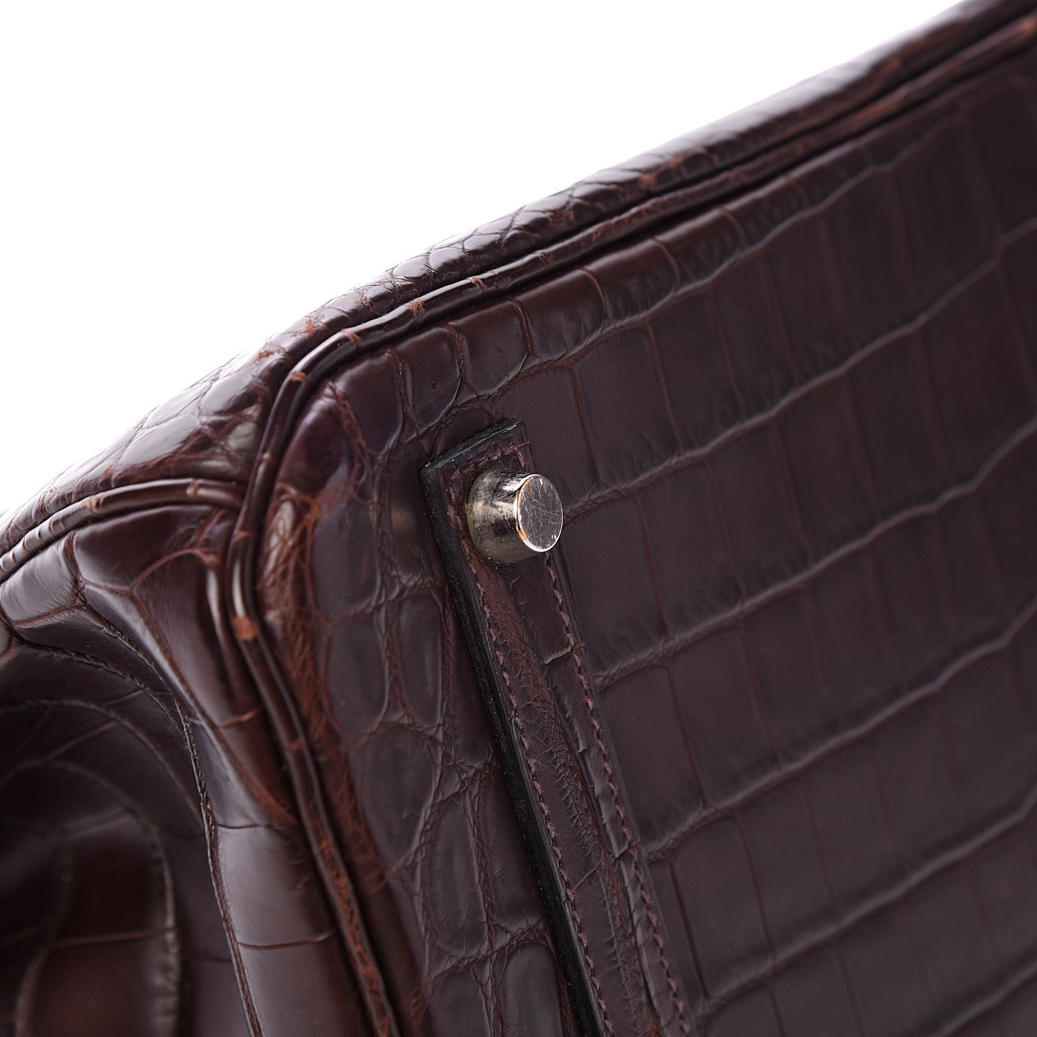 Hermes Matte Crocodile Birkin 35 Chocolate 9 of 37