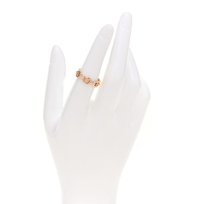 Hermes 18K Rose Gold PM Chaine d'Ancre Enchainee Ring 52 6 2 of 9