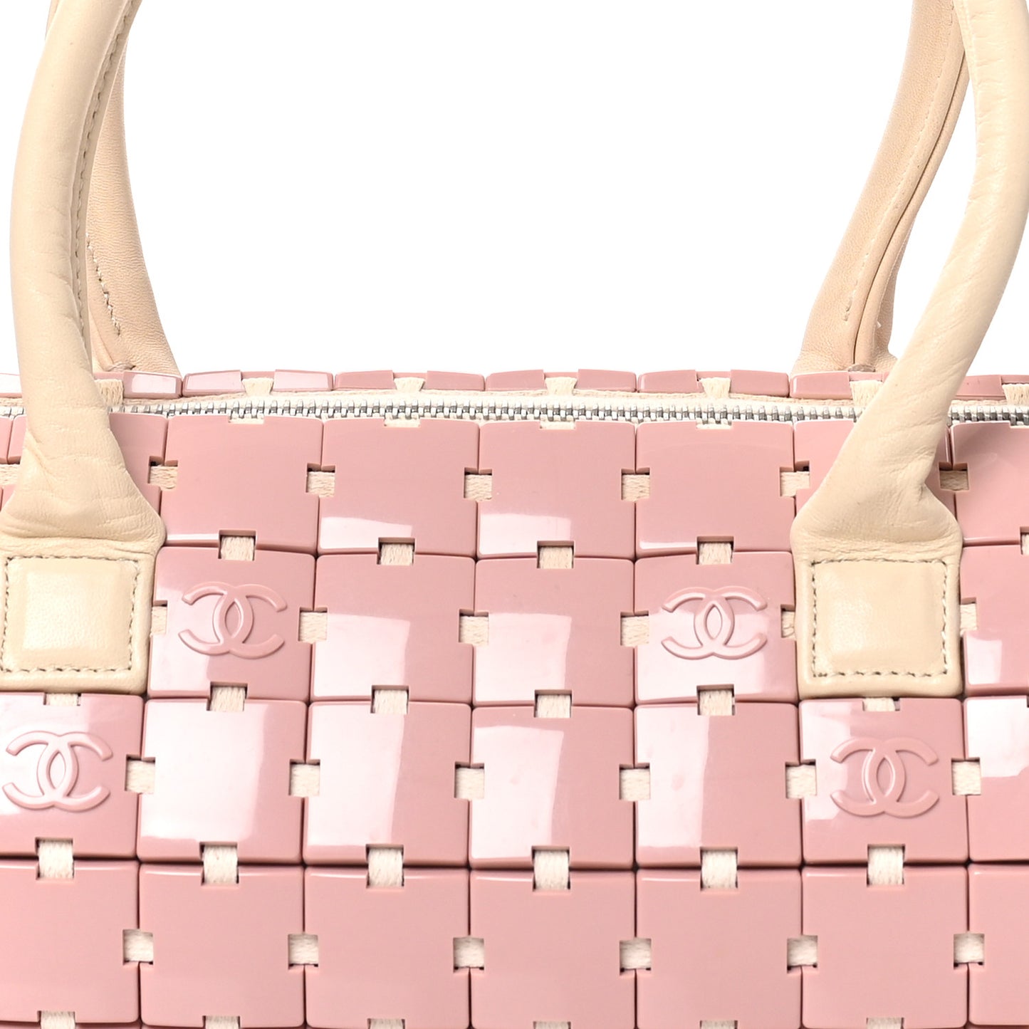 Lambskin Resin Tile Bowler Pink
